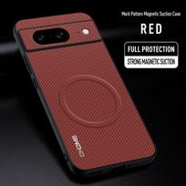 For Google Pixel 6A Case Luxury Car Magnetic Holder Phone Case For Google Pixel 6A 5G Pixel6A TPU Silicone Shockproof Back Cover For Pixel 6A raudona