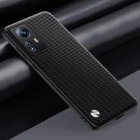 Luxury PU Leather Case For Xiaomi Mi 12 12T Pro 12X Mi12 X Back Cover Silicone Full Protection Phone Case For Xiaomi 12 Lite 5G Mi 12 matinė juoda spalva