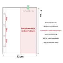 10PCS Transparent A4 Kpop Photocard Binder PP DIY Kpop Photocard Binder Sheets 4 Hole 4 Ring File Protector