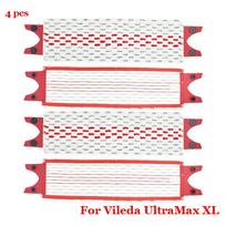 Washable Microfiber Floor Mop Pads For Vileda UltraMax XL Reusable Flat Spin Mop Cloth Replacement Quick Drying Machine Part 4 PCS