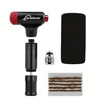 QIUDANOW Bike Tire Repair Tool Kit with CO2 Inflator - Road And MTB Tubeless Tire Puncture Or Flat Fix Kit VVT-2 CO2-A8