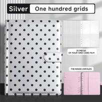 Colorful A5 Soft Budget Binder Planner 6 Hole Binder Pockets Money Saving Envelope  for Budgeting Solid Color Blue