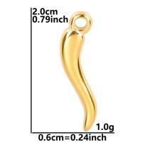 5pcs Gold Color Apple Strawberry Bulk Charm Stainless Steel Pendants For Jewelry Making Bracelets Keyrings Necklace DIY Pendant