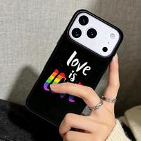 Case for iPhone 17 Air 16 Pro Max 15 Plus 11 13 Mini 14 12 Phone Cover Gay Lesbian LGBT Rainbow Flag Pride ART Colorful Cute iPhone 16 Pro Max