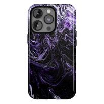Purple Marble Phone Case for iPhone 17 16e 16 15 14 13 12 11 X XS XR XSMAX 7 8 Air Pro Max Plus Luxury Double-layer Back Cover iPhone 11