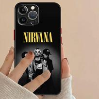 N-Nirvana Rock Band For iPhone Case 16 15 14 13 12 11 Pro xs Max Anti-Drop Soft Phone Y2K Cover Hard shell back iPhone 12 pro
