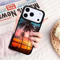 Summer Beach Sunset Palm Tree Phone Case For IPhone 17 16e 15 14 13 12 11 Pro Max Air Mini Soft Protective Cover iPhone 15
