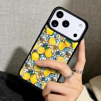 Capa Case for iPhone 17 Air 16 Pro Max 15 Plus 11 13 Mini 14 12 Back Phone Cover Mediterranean Lemon iPhone 15 Pro
