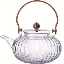 Pumpkin Shaped Glass Teapot 27oz (800ml), Mini Kettle For Blooming Tea Pot,  Accessories tea pot set