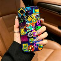 Retro G-Geometry D-Dash Game Phone Case For iPhone 17,16,15,14,13,12,11 Pro Max,16/15/14Plus,XS Soft Black Cover iPhone14Pro