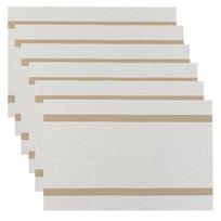 Dining Table Setup Heat Resistant Placemats Washable Dining Table Mats Tableware Suitable For Special Occasions smėlis