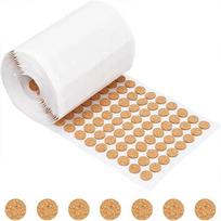 ABBY-Self-Adhesive Cork Circles 12.5Mm X 1.5Mm- 3X1400pcs Flat Round Adhesive Dots For Cabinet For Table Top Items Scratches