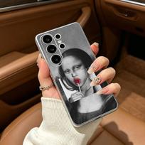 Aesthetic Funny David Mona Lisa Phone Case For Samsung S25,S24,S21,S22,S23,S30,Ultra,S20,Plus,Fe,Lite Transparent Cover Samsung S24Ultra