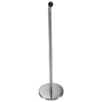 ABBY-Freestanding Toilet Paper Holder Stand With Reserve, Stainless Steel Tissue Holder, Toilet Paper Stand For Bathroom sidabras