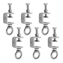 ABBY-12 Pcs 1 Inch 25Mm C-Clamps, Stainless Steel Clamp With M8 Stainless Steel Screw Ring, I- Design U-Clamps CN