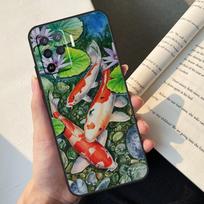Koi Carp Fish Painting Case For Oppo A54 A74 A94 A17 A57 A77 A76 A16 A96 A18 A60 A80 A40 A38 A58 A78 A98 A15 A5 Pro OPPO A16