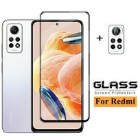 Full Cover Glass For Redmi Note 12 Pro 4G Global Tempered Glass Redmi Note 12 Pro Screen Protector Protective Phone Lens Film 1 Glass 1 Lens