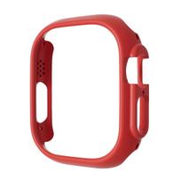 Cover For Apple Watch Case Ultra 3 2 49mm strap Accessories Hard PC Bumper Shell screen Protector iwatch series ultra 49 mm band 49mm Ultra 1 2 3 raudona