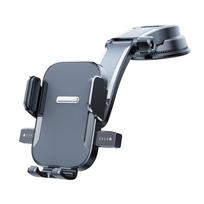 Car Phone Holder K04 Textured Surface Suction Cup Mount Adjustable Arm Compatible with Various Smartphone Sizes and Dashboard Surfaces One Size