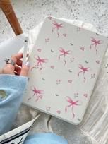 Smart Case with Pen Holder for Samsung Tab S7 S8 S9 11 Plus S10 S9 12.4 Inch Pencil Case for S7 Plus 12.4 Inch Pink Bow Print A9 Plus 11 inch