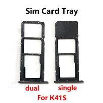 For LG K41S SIM Card Tray Slot Holder Adapter Socket Repair Parts dual black