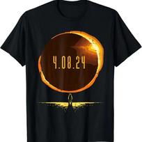 Sun Total Solar Eclipse 2024 Totality April 8 Kids T Shirt S įvairiaspalvis