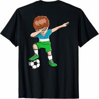 Dabbing Soccer Boy Uzbekistan Lovers Jersey Uzbekistani Flag T-Shirt S įvairiaspalvis