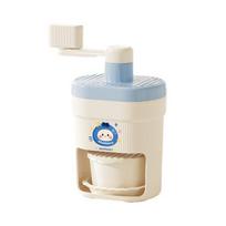 Hand Crank Ice Crusher Stainless Steel Blades Summer Slushy Maker Manual Snow Cone Shaved Ice Machine Home Kitchen Bar Essentials mėlyna