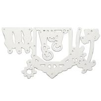 ABBY-2X Cutting Dies Stencil Template Scrapbooking Embossing Machine Embossing Stencil Stencils, For Sizzix Big Shot (G) sidabras