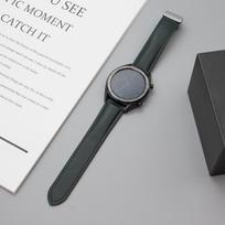 20mm Leather Strap for Samsung Galaxy Watch 6/5/4 44mm 40mm/5 Pro 45mm/Active 2/Leather Magnetic Buckle Band /Huawei Watch 42mm 20MM