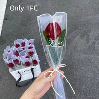 Tulip Twisting Rod Handmade Friendship Sweet Flower Bouquet Graduation Gifts Teachers' Day Artificial Tulip Flower Bestie