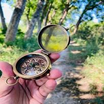 Vintage jūrinis kišeninis kompasas Vintage Steampunk magnetinis