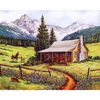 5D DIY Diamond Painting Scenic Country Horse Diamond Embroidery Full Mosaic Kits Cross Stitch Home Decor Handmade Gifts Round 20x30cm