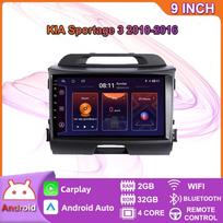 9 colių Android automobilio radijas Carplay skirtas KIA Sportage 3 2010-2016 Multimedijos vaizdo grotuvas GPS navigacija WIFI 2+32GB 2+32GB