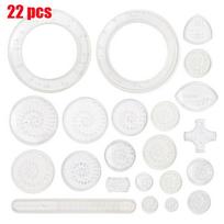 22 vnt. Spirografo spiralinio meno piešimo rinkinys Klasikinis būdas sukurti daugybę nuostabių piešinių, skirtų vaikams, piešimo liniuočių žaislų rinkinys white