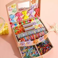 iF ME 860 PCS dopamino madingas moteriškas elastinės galvos juostos rinkinys, įskaitant lanką, gėlių ir žvaigždžių segtukus, galvos juostą ir guminę juostelę be dėžutės