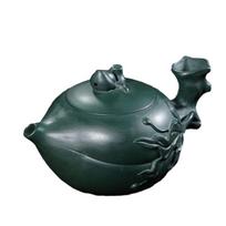 460ml Kūrybingi Yixing Purpurinio Molio Arbatinukai Rankų Darbo Gimtadienio Persiko Puodelis Žalia Rūda Tamsiai Žalias Molis Virdulys Kinų Zisha Arbatos Servizas Arbatai