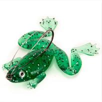 10 vnt. guminės varlės minkšti žvejybos masalai CrankBait įrankiai 6cm varlės žvejybos masalai žalia