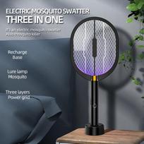 USB maitinamas UV šviesos elektrinis uodų naikiklis 3000V DC uodams, musėms, kandims, skraidžiojantiems vabzdžiams kontroliuoti, musgaudis spąstai Mosquito swatter