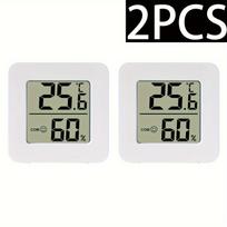 Du mini LCD skaitmeniniai termometrai ir higrometrai (Tik Celsijaus laipsniai) 2pcs- Celsius balta