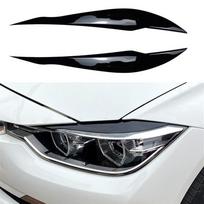 1 pora automobilio priekinių žibintų akių vokų antakių apdailos blakstienų juodi lipdukai, skirti BMW F30 sedanui 2012–2018 m.