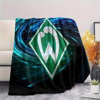 SV Werder Bremen spausdinimo flanelinis pledas, Aukštos kokybės, Patogus visais metų laikais, Namų dekoras, Šiluma ir komfortas, Puiki Kalėdų dovana 80cm x 120cm