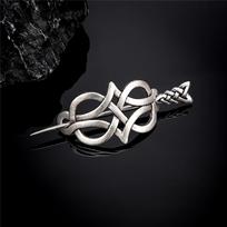 Viking Celtic Knot Hair Clips Norse Runes Hairpin Retro Minimalist Hair Accessories for Women Girls Pagan Jewelry black