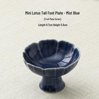 Ceramic High-Foot Snack and Dim Sum Plate for Tea or Fruit