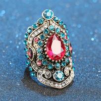 Diamond Ring, High-End Luxury Ruby Ruby Retro Ring, Women'S Fashion Versatile Jewelry no. 6