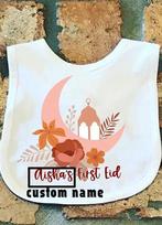 Personalised 1st First Eid baby boy girl bib Eid al-Fitr Ramadan Mubarak Muslim Islamic Kareem Iftar decoration keepsake gift custom name