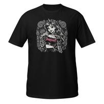 Rock Cinderella Unisex T-Shirt Disney Cartoon Princess Biker Tattoo Woman Girl XL