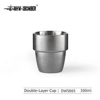 MHW-3BOMBER 300ML Kavos puodelis Nerūdijančio plieno dvigubos sienelės Espreso puodeliai Geriamieji puodeliai arbatai, pienui, alui Namų baristos reikmenys 300ml