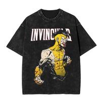 Invincible Cartoon Comic Mark Grayson Shirt Harajuku Style for Men Women Pure Cotton T-Shirts Tee Clothing S
