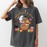 2026 Summer Disney Cinderella Gus Graphic Tshirt Men Women Fashion Cotton Quality Casual Loose Short Sleeve Classic Unisex S